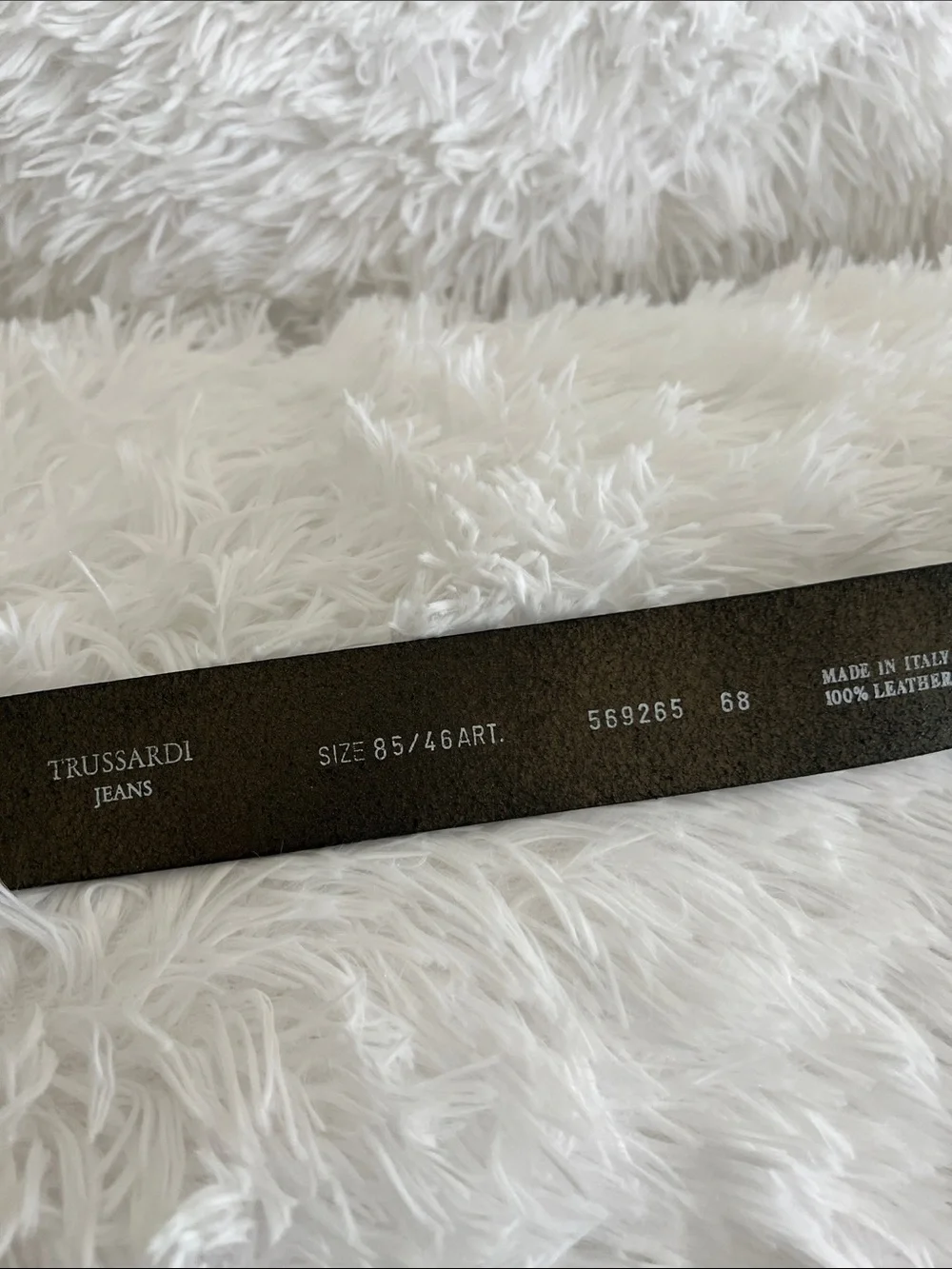 Trussardi vintage Leather Belt with Crystal-Embellished Buckle